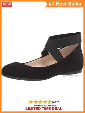 Women's Cross Strap Ballet Flats Memory Foam Slip-On Comfort Shoes